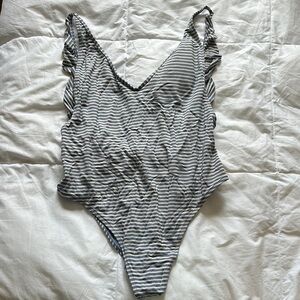 Striped One Piece Swimsuit